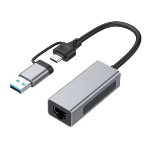 ULANSeN 2-in-1 USB-A/USB-C to 2.5Gbps Ethernet Adapter